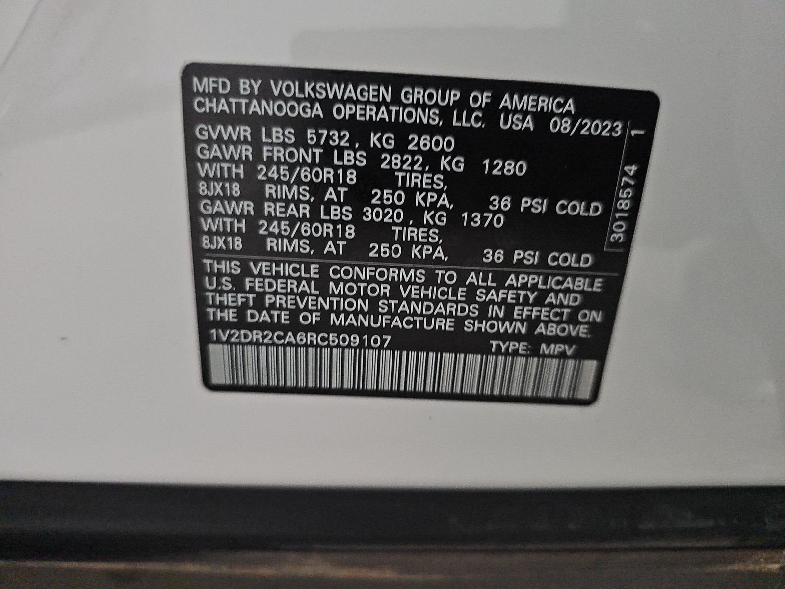 2024 Volkswagen Atlas 2.0T SE FWD
