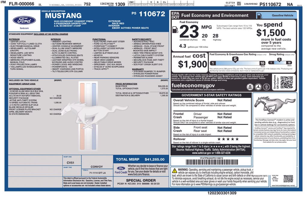 2023 Ford Mustang EcoBoost Premium RWD