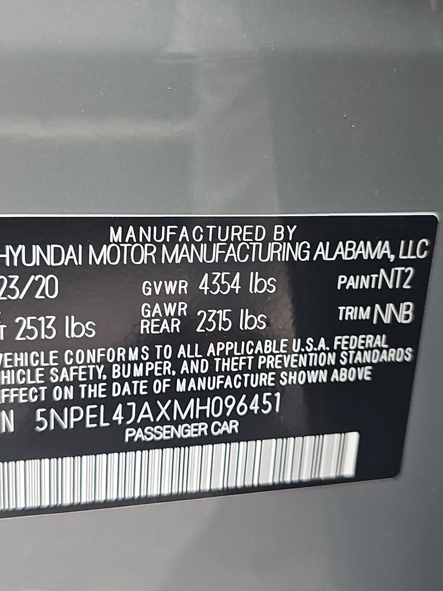 2021 Hyundai Sonata SEL FWD